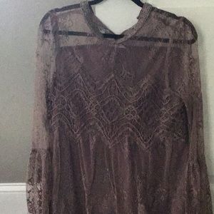 Mauve lace blouse